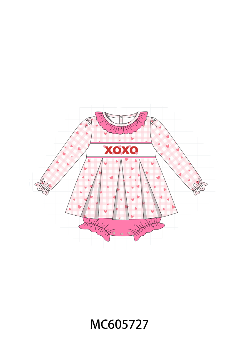 PO95 Pink valentine's day XOXO embroidery collection - ETA early December to LC