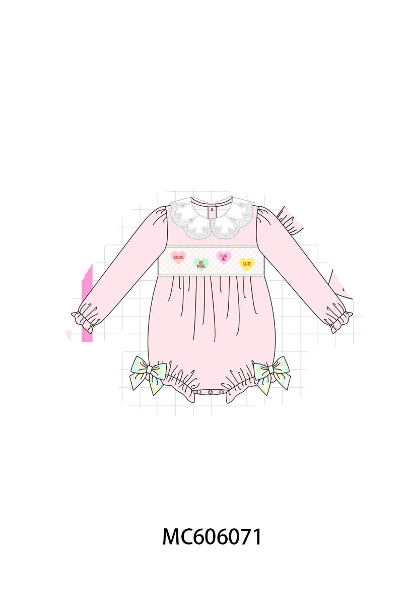 PO95 Pink heart smocked plaid collection - ETA early December to LC