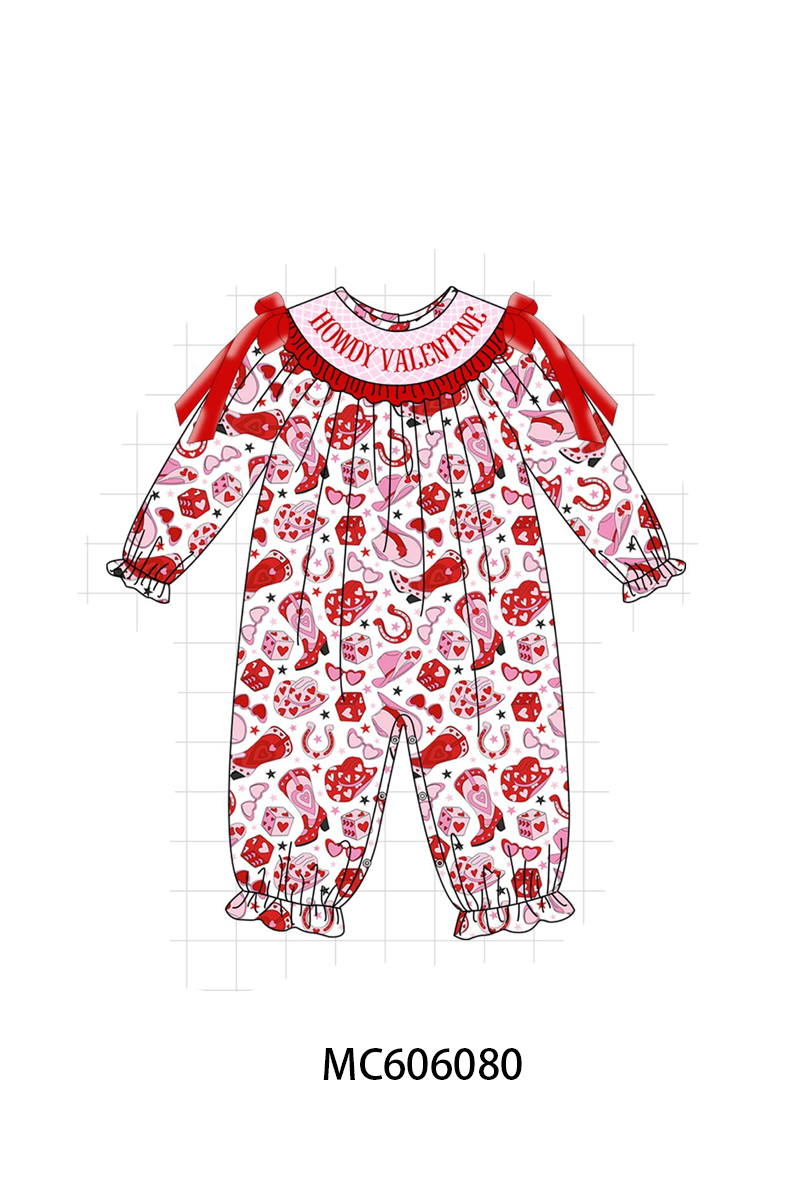PO95 Red howdy valentine smocked collection - ETA early December to LC