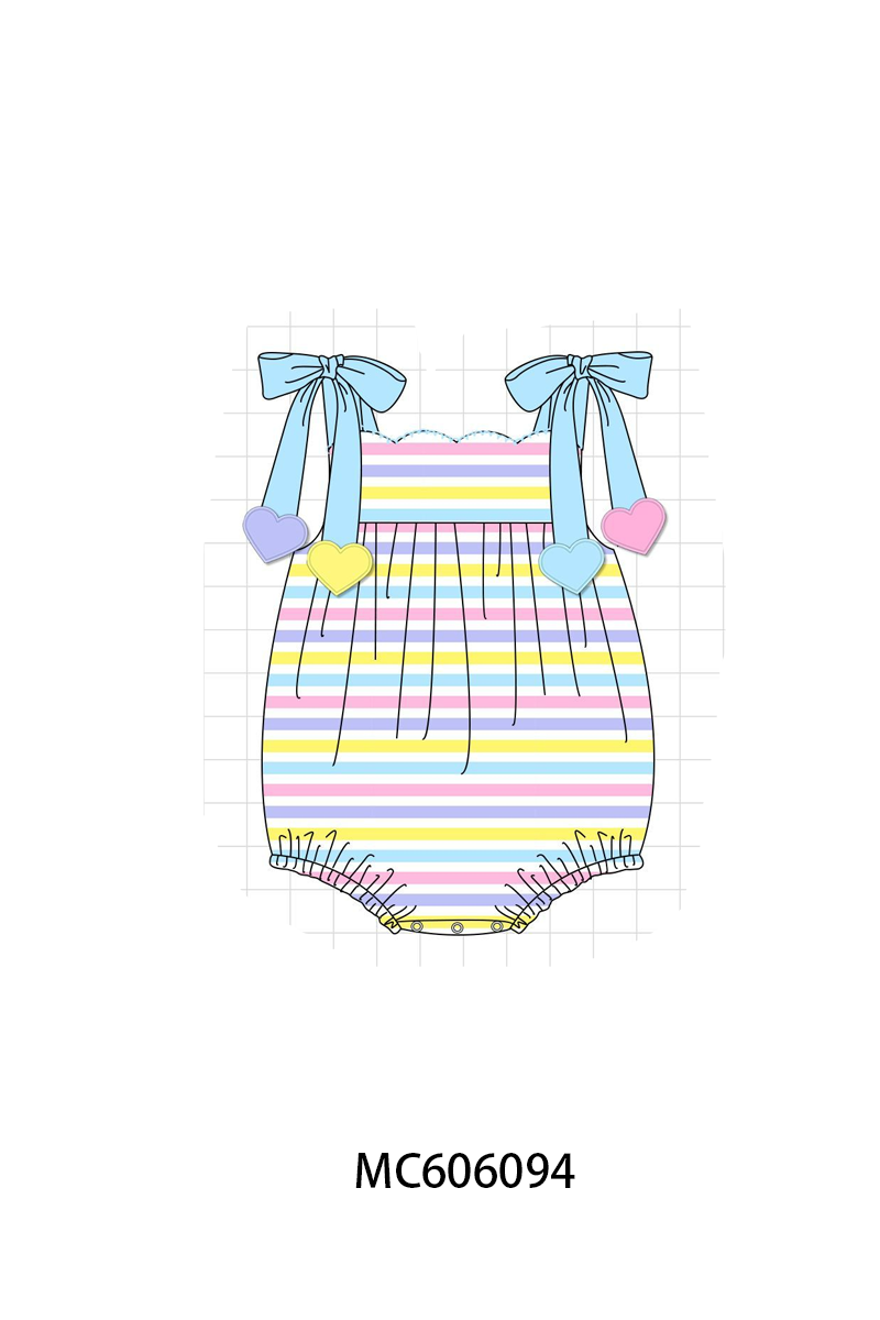 PO95 Rainbow stripe valentine heart applique collection - ETA early December to LC