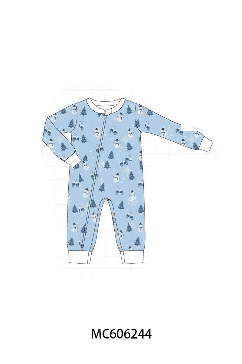 PO95 Blue snowman print pajama collection - ETA early December to LC