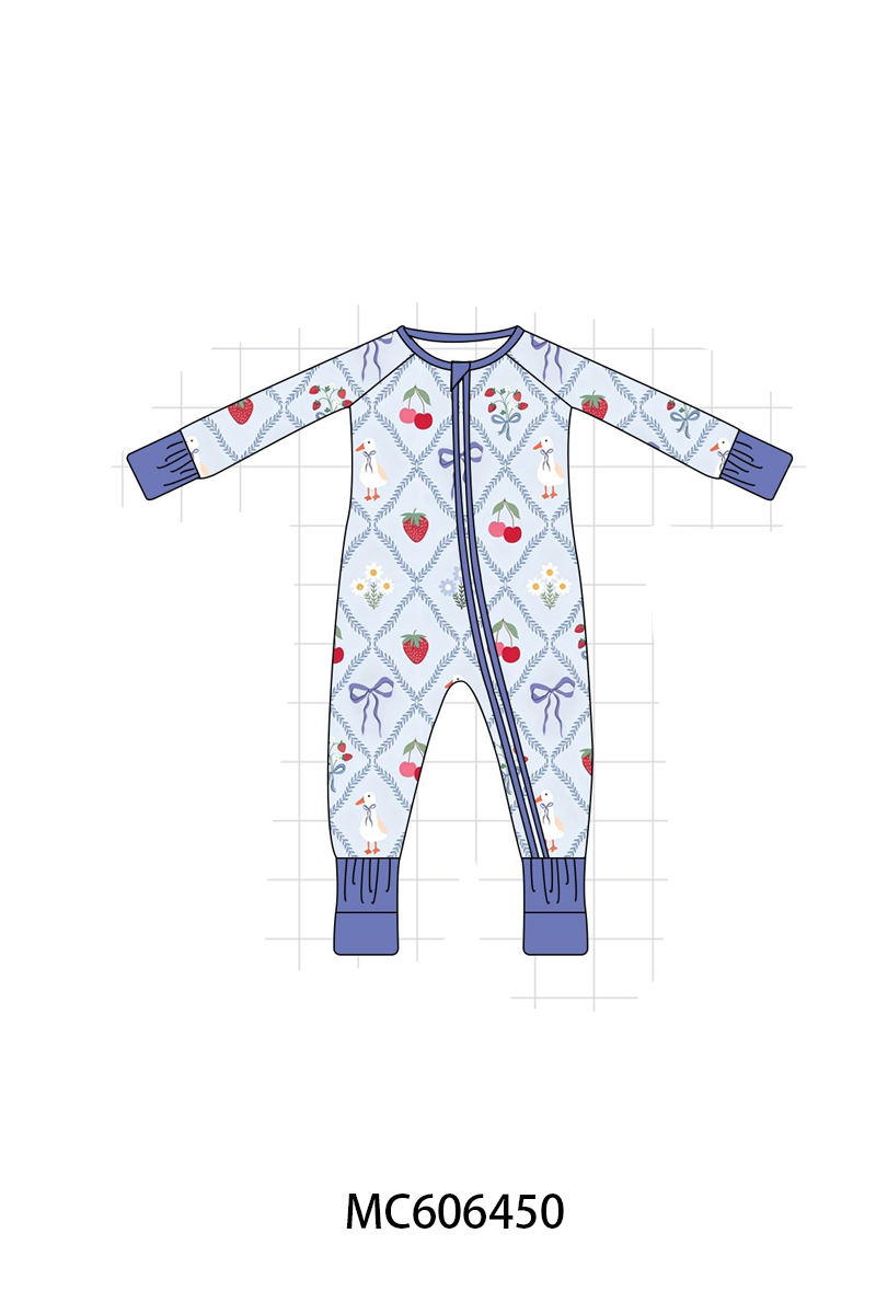 PO96 Dusty blue strawberry bow bamboo collection - ETA December to LC