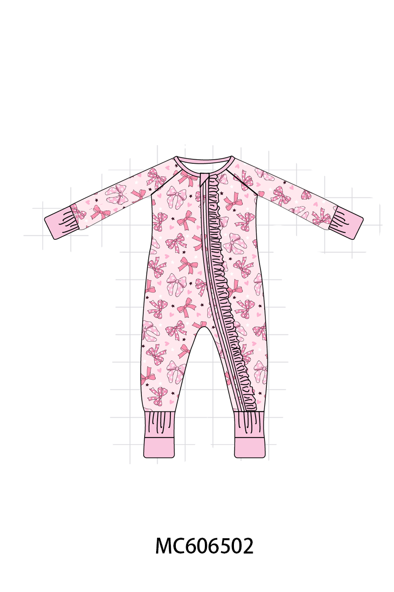 PO96 Pink bow print bamboo collection - ETA December to LC