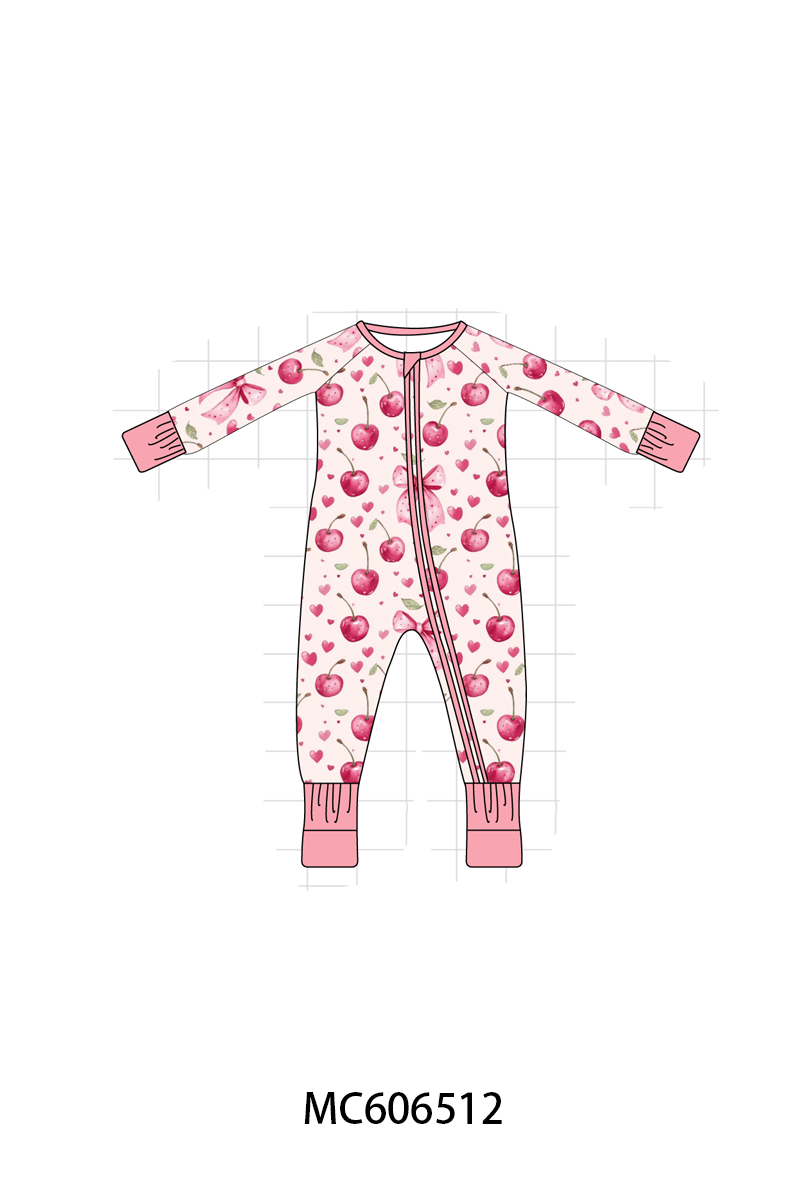 PO96 Pink cherry print bamboo collection - ETA December to LC