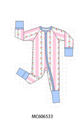 PO96 Pink rose print bamboo collection - ETA December to LC