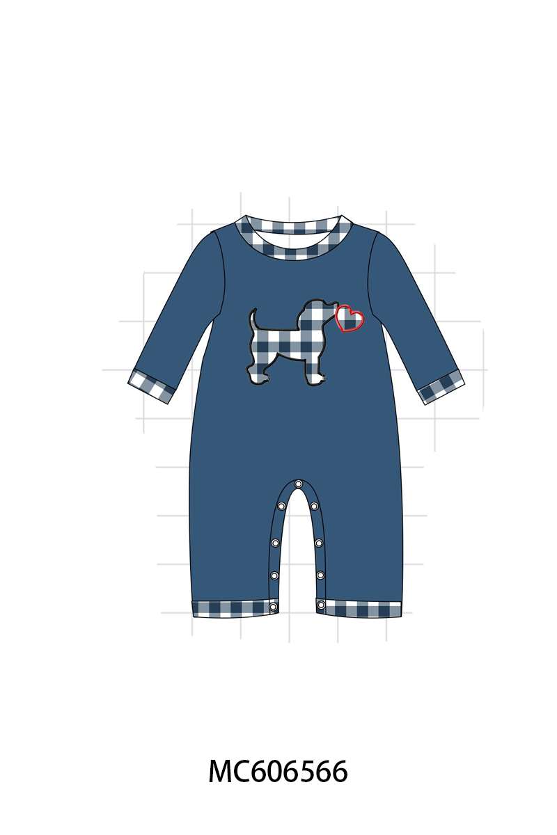 PO96 Navy hunting embroidery stripe collection - ETA December to LC