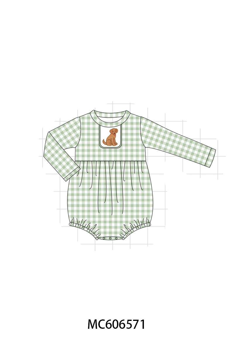 PO96 Blue&sage puppy embroidery collection - ETA December to LC