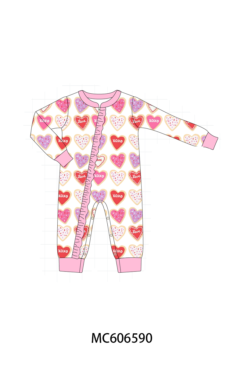PO96 Pink heart print pajama collection - ETA December to LC