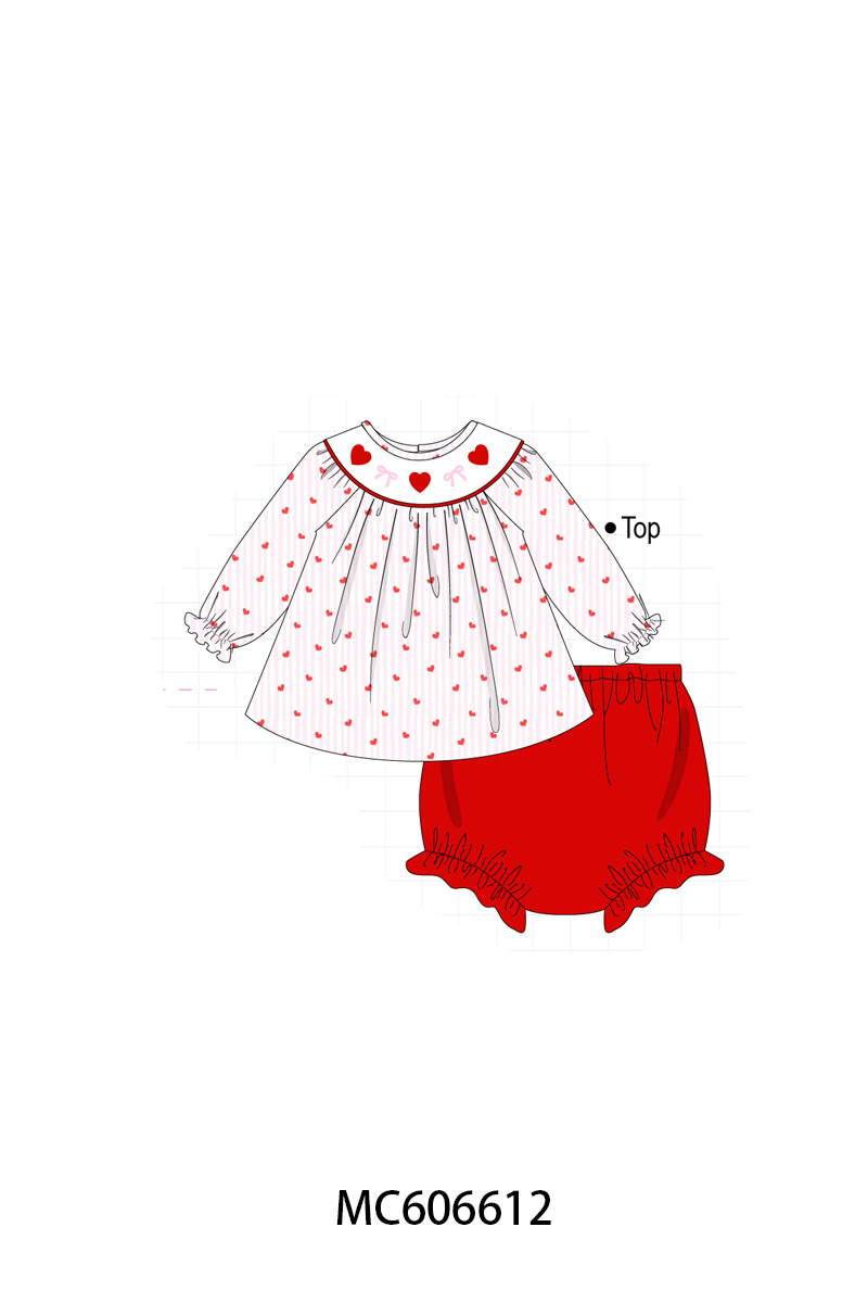 PO96 Pink&blue heart bow embroidery collection - ETA December to LC