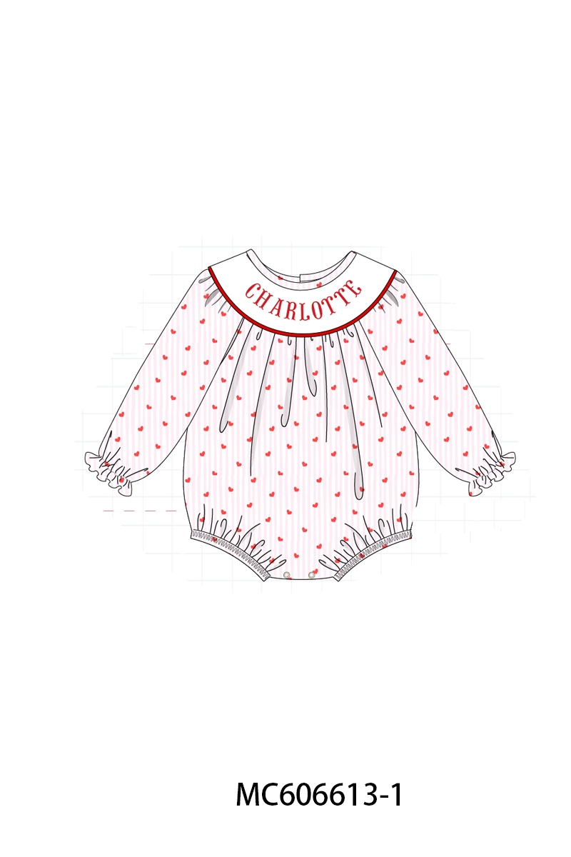 PO96 Pink&blue heart monogram embroidery collection - ETA December to LC