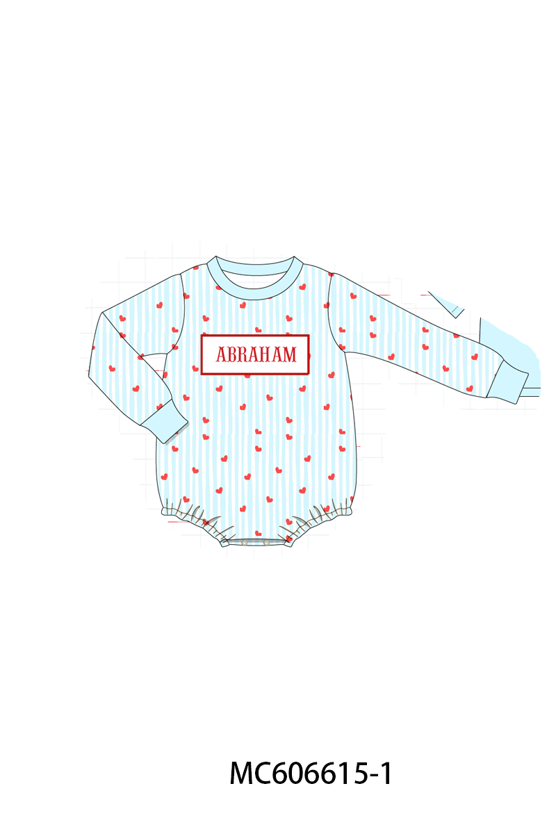 PO96 Pink&blue heart monogram embroidery collection - ETA December to LC