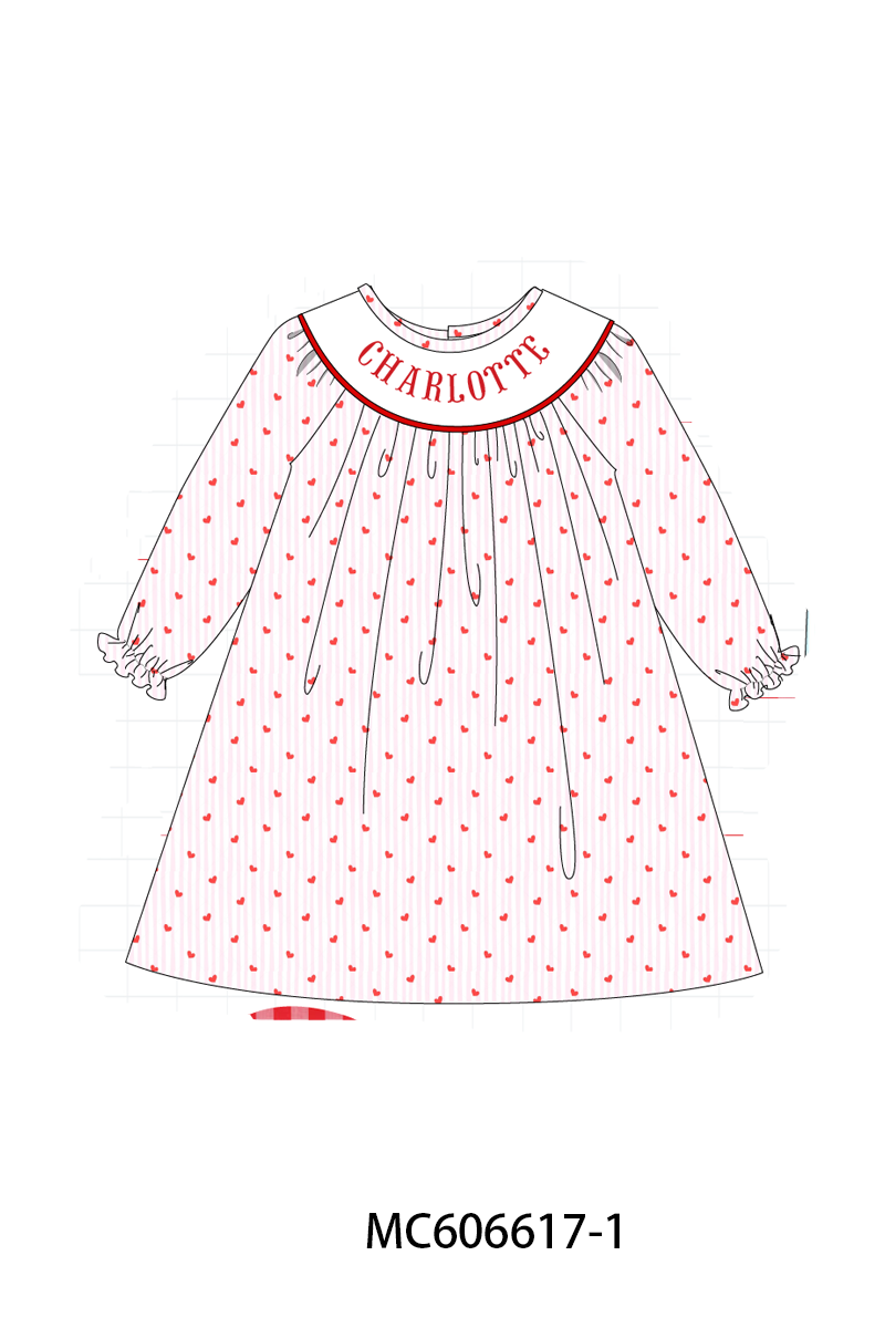 PO96 Pink&blue heart monogram embroidery collection - ETA December to LC