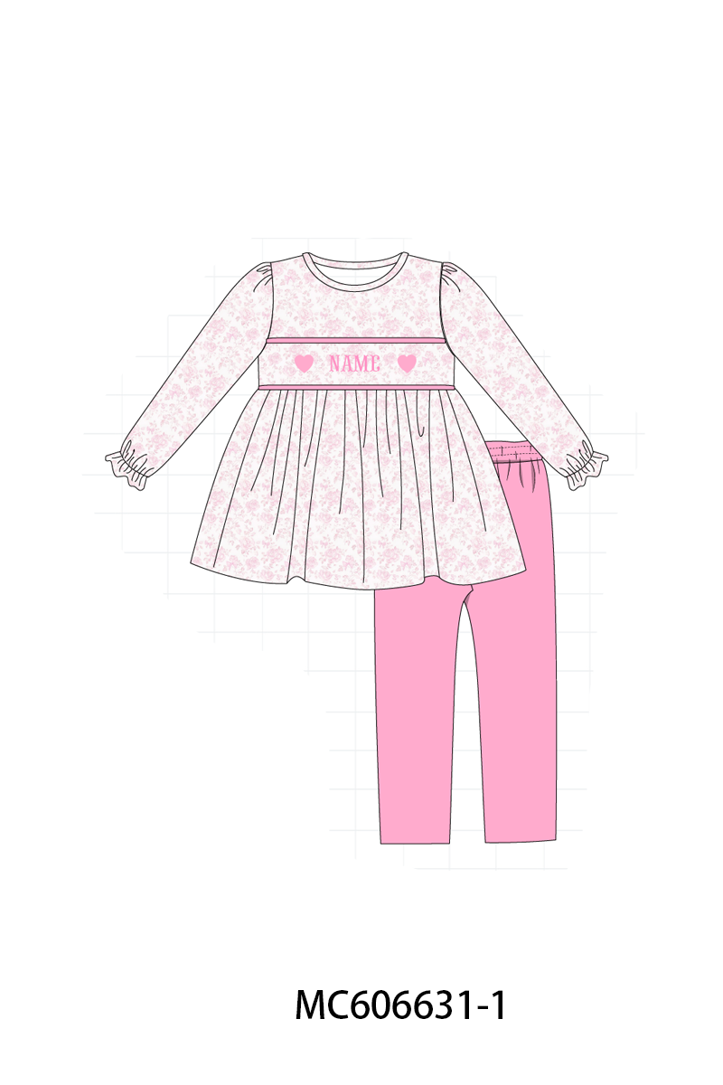 PO96 Pink heart monogram embroidery collection - ETA December to LC