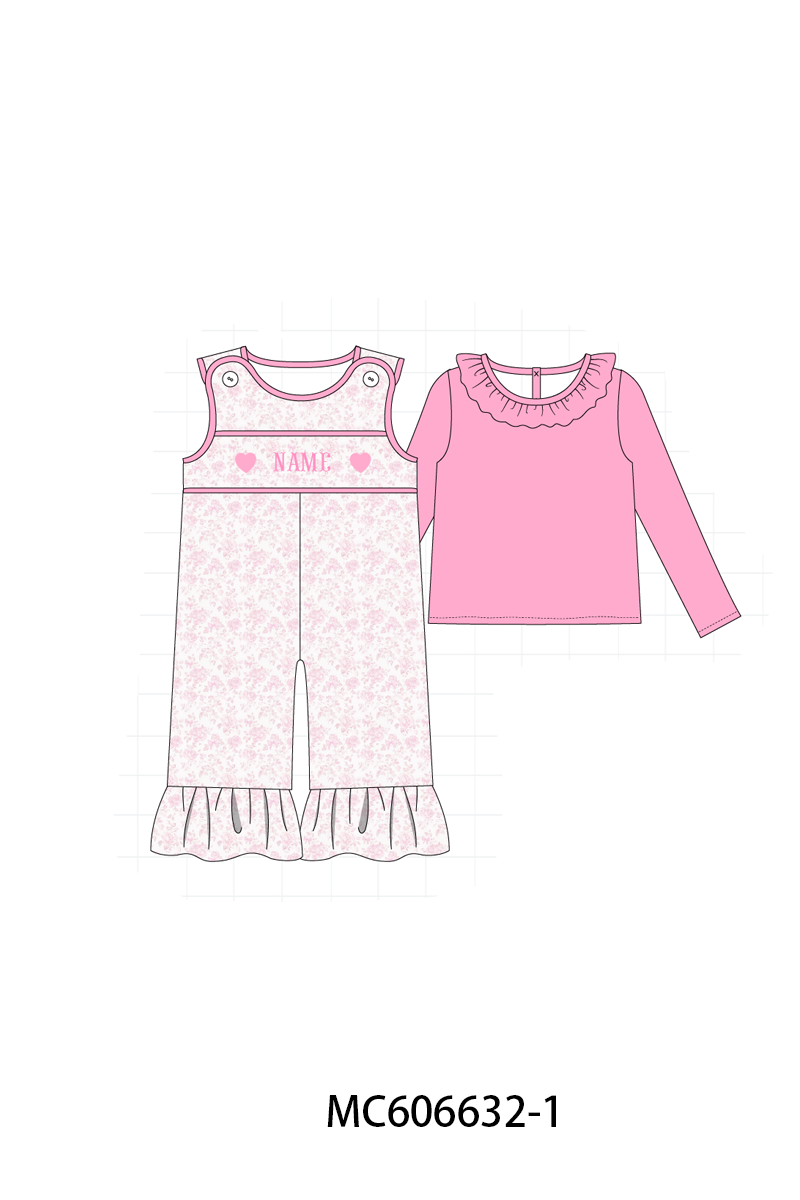 PO96 Pink heart monogram embroidery collection - ETA December to LC