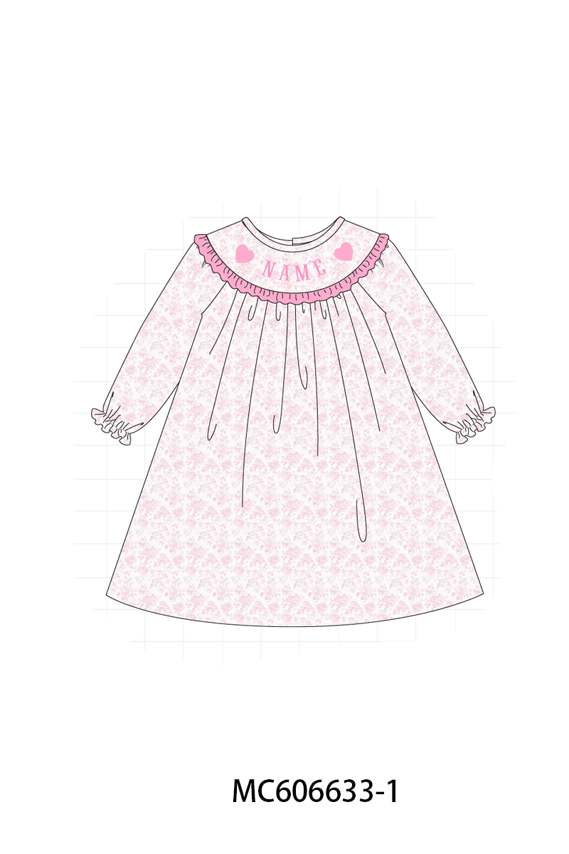 PO96 Pink heart monogram embroidery collection - ETA December to LC