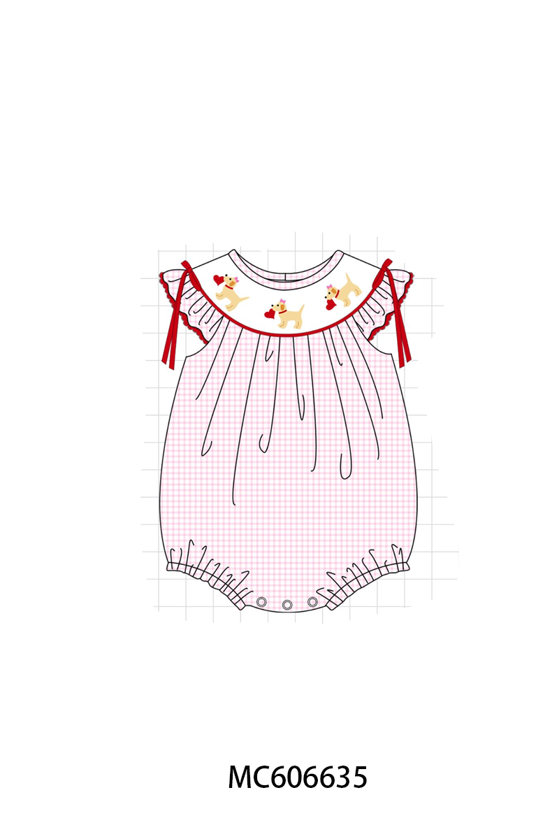 PO96 Red puppy heart embroidery collection - ETA December to LC