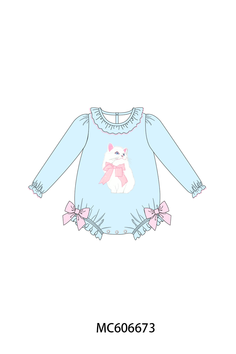 PO96 Blue meow bow applique collection - ETA December to LC