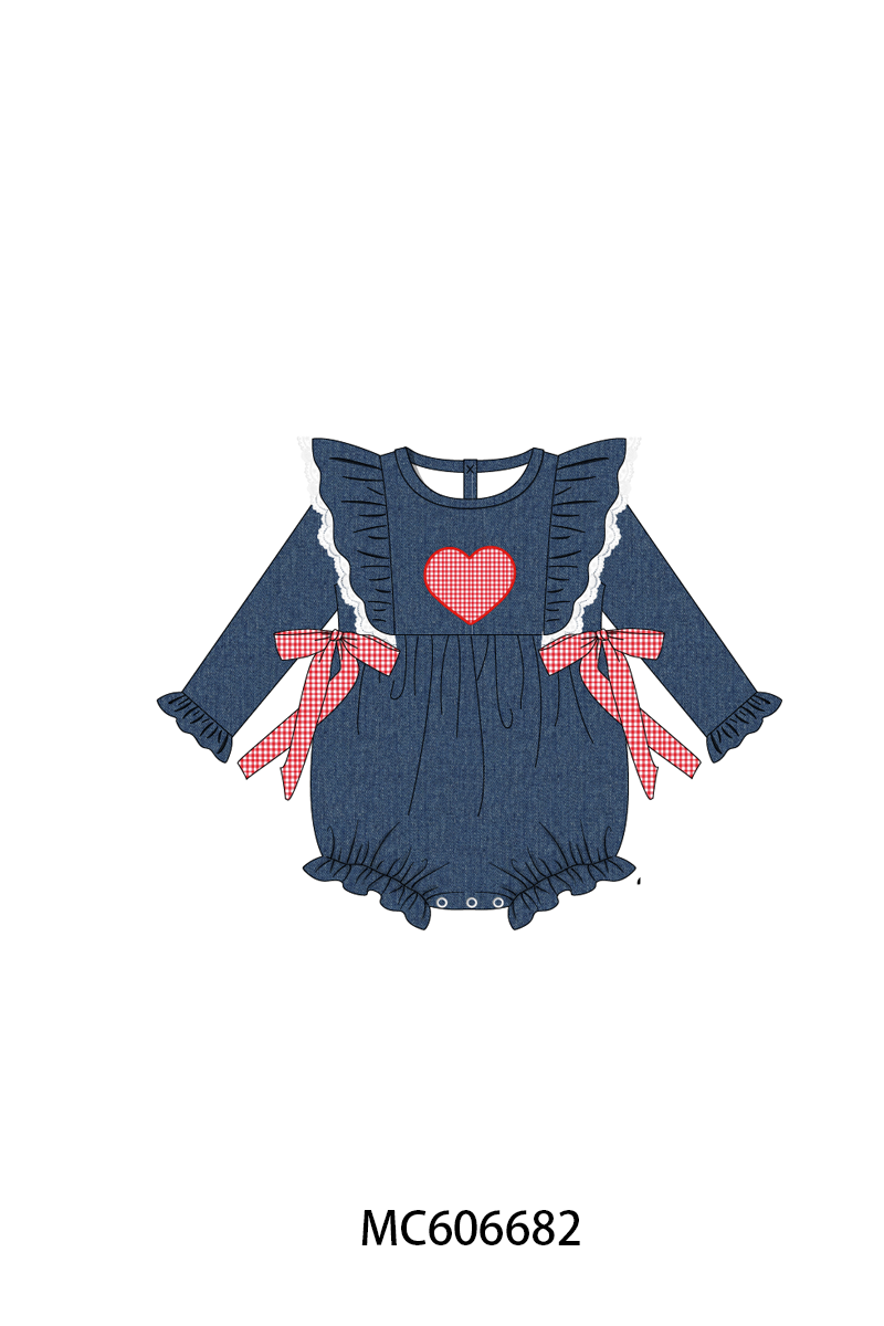 PO96 Navy heart applique denim collection - ETA December to LC