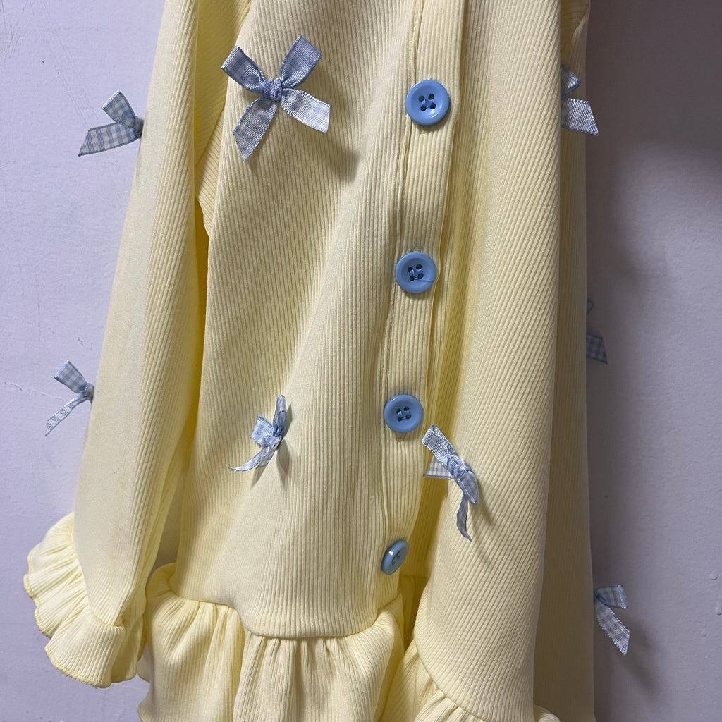 PO98 Multicolored bow ruffle cardigan collection  - ETA January to LC
