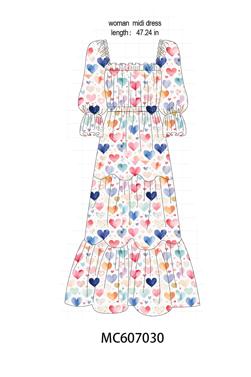 PO98 Red valentine's day heart print collection  - ETA January to LC