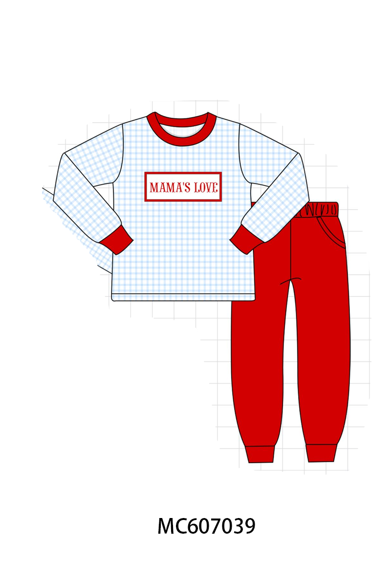 PO98 Red&blue MAMA'S LOVE embroidery lace collection  - ETA January to LC