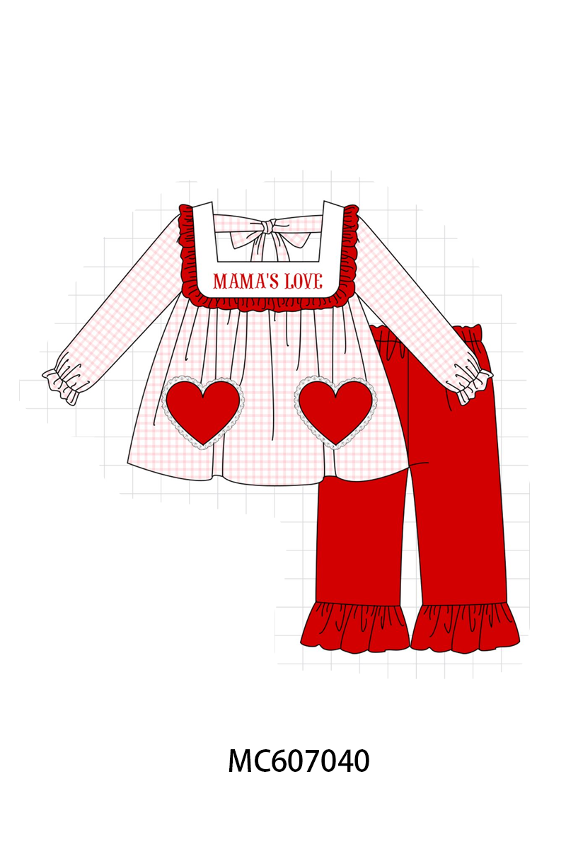 PO98 Red&blue MAMA'S LOVE embroidery lace collection  - ETA January to LC