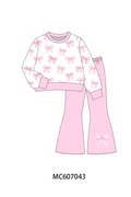 PO98 Multicolored valentine's day bow heart pants set collection  - ETA January to LC
