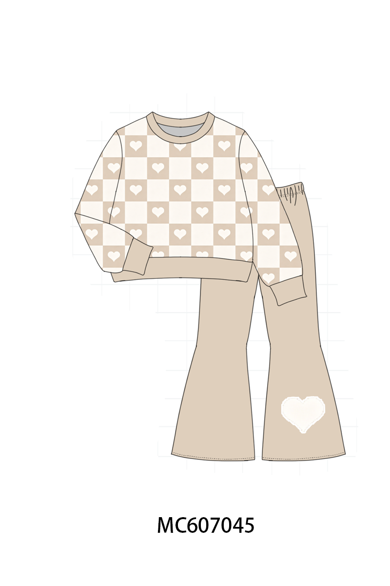 PO98 Multicolored valentine's day bow heart pants set collection  - ETA January to LC