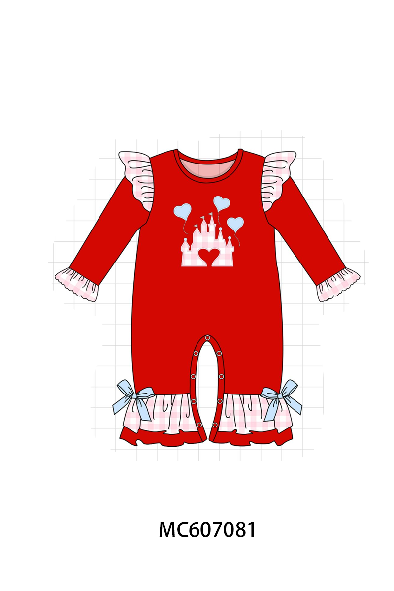 PO98 Red castle heart applique collection  - ETA January to LC