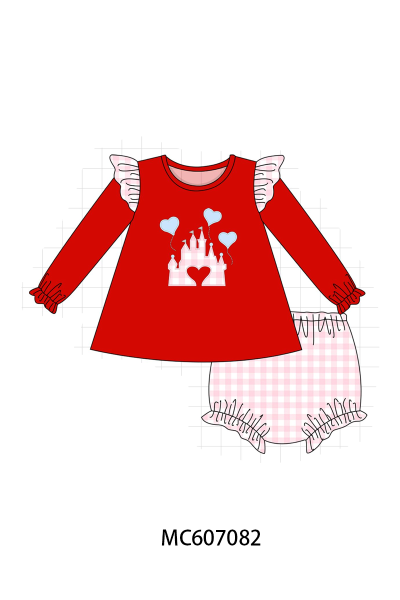 PO98 Red castle heart applique collection  - ETA January to LC