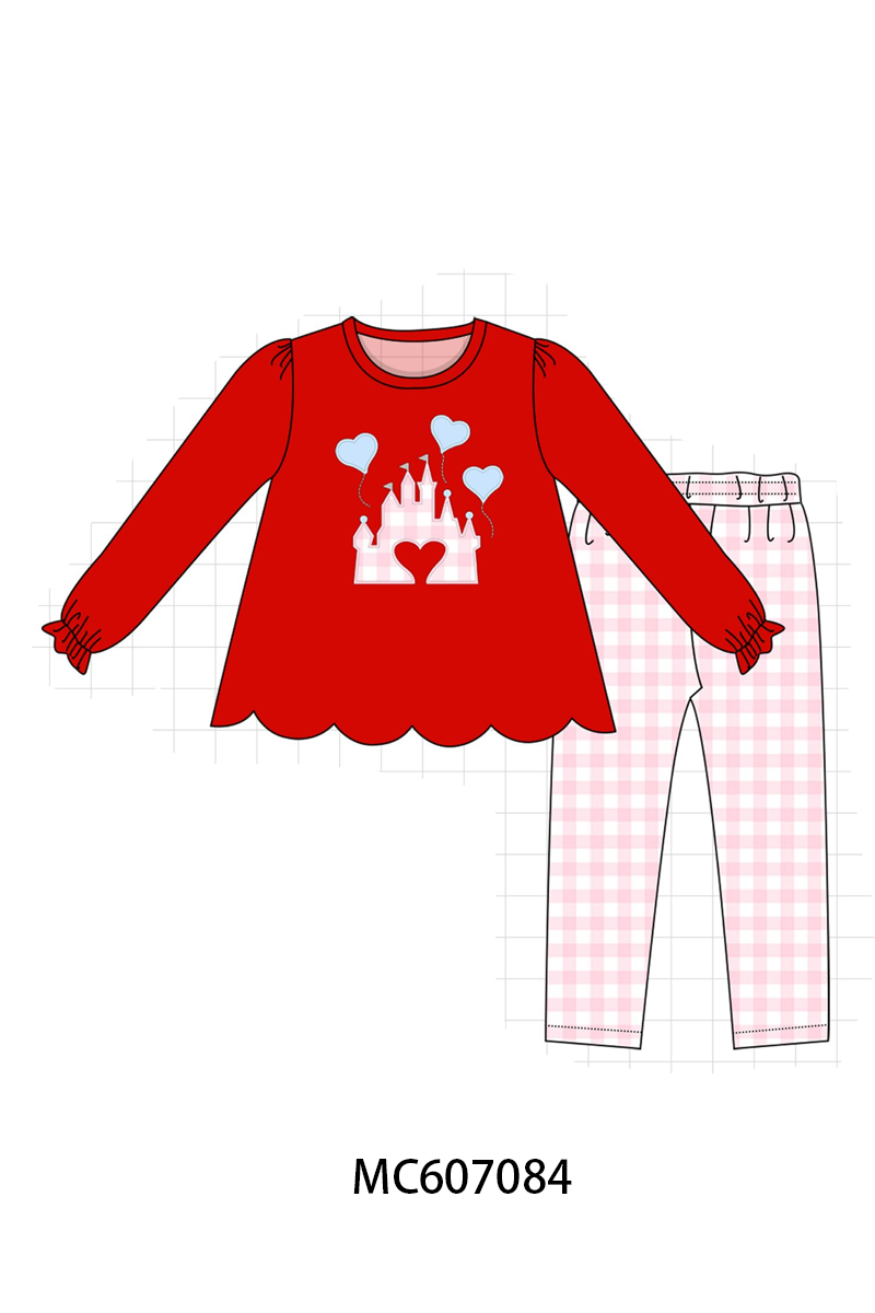 PO98 Red castle heart applique collection  - ETA January to LC