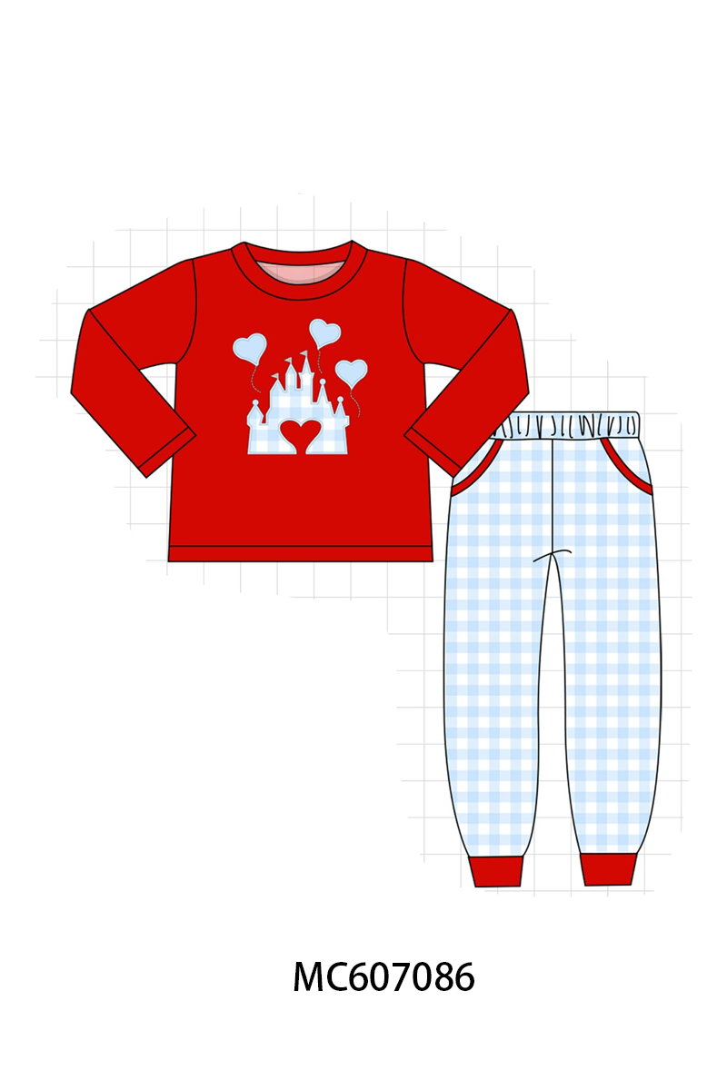 PO98 Red castle heart applique collection  - ETA January to LC
