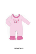 PO98 Pink butterfly sequin embroidery collection  - ETA January to LC