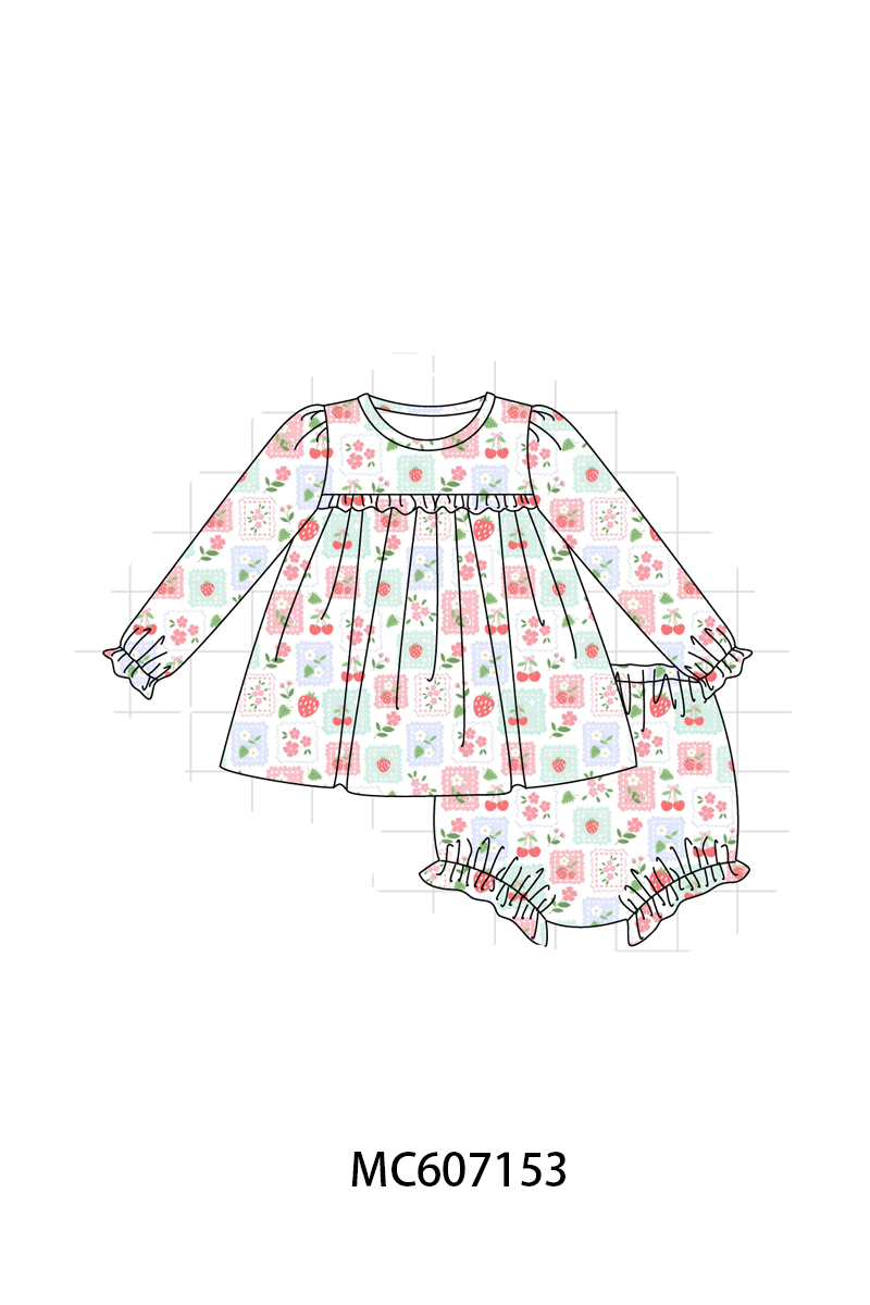 PO98 Coral strawberry patchwork bamboo collection - ETA January to LC