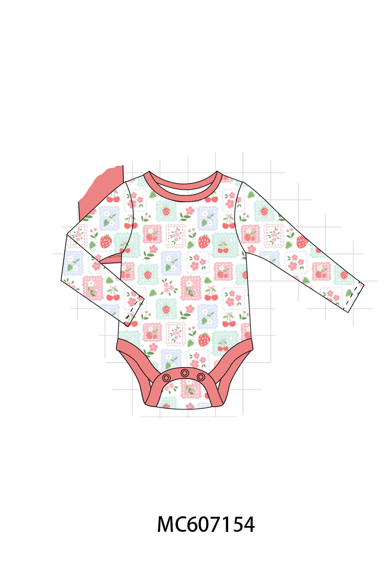 PO98 Coral strawberry patchwork bamboo collection - ETA January to LC