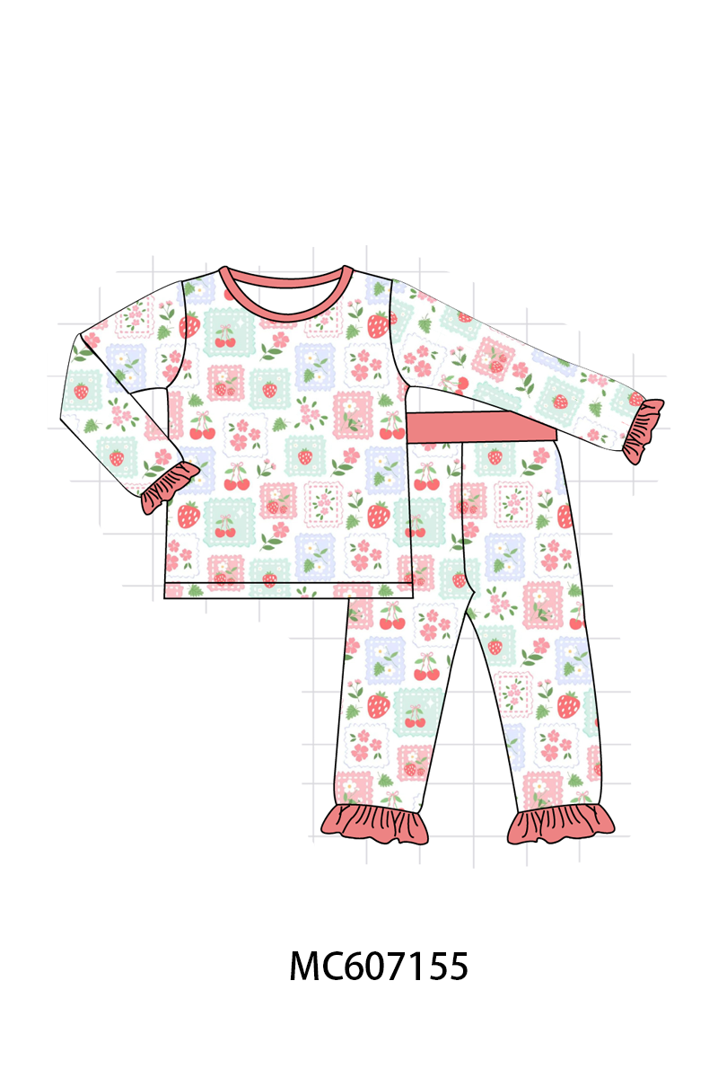PO98 Coral strawberry patchwork bamboo collection - ETA January to LC