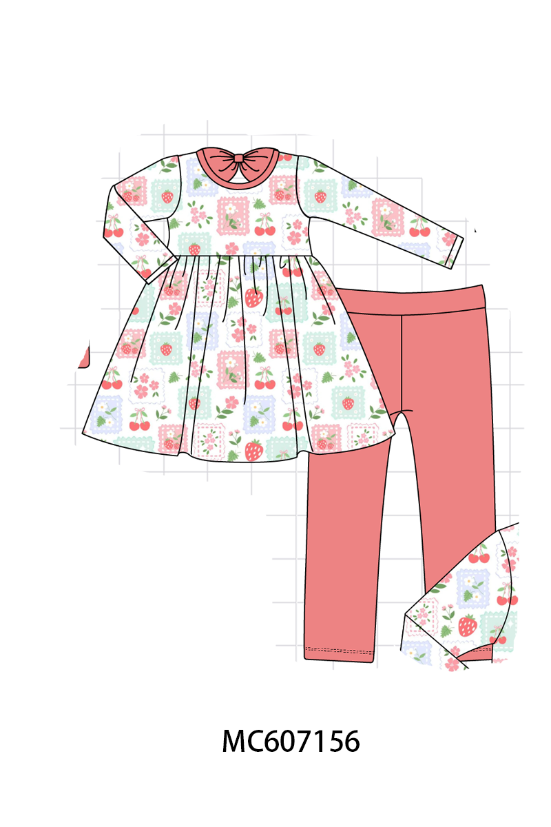PO98 Coral strawberry patchwork bamboo collection - ETA January to LC