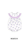 PO99 Lavender bow embroidery ruffle collection