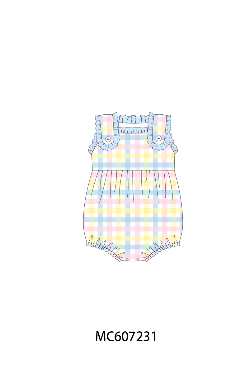 PO99 Blue gingham ruffle collection
