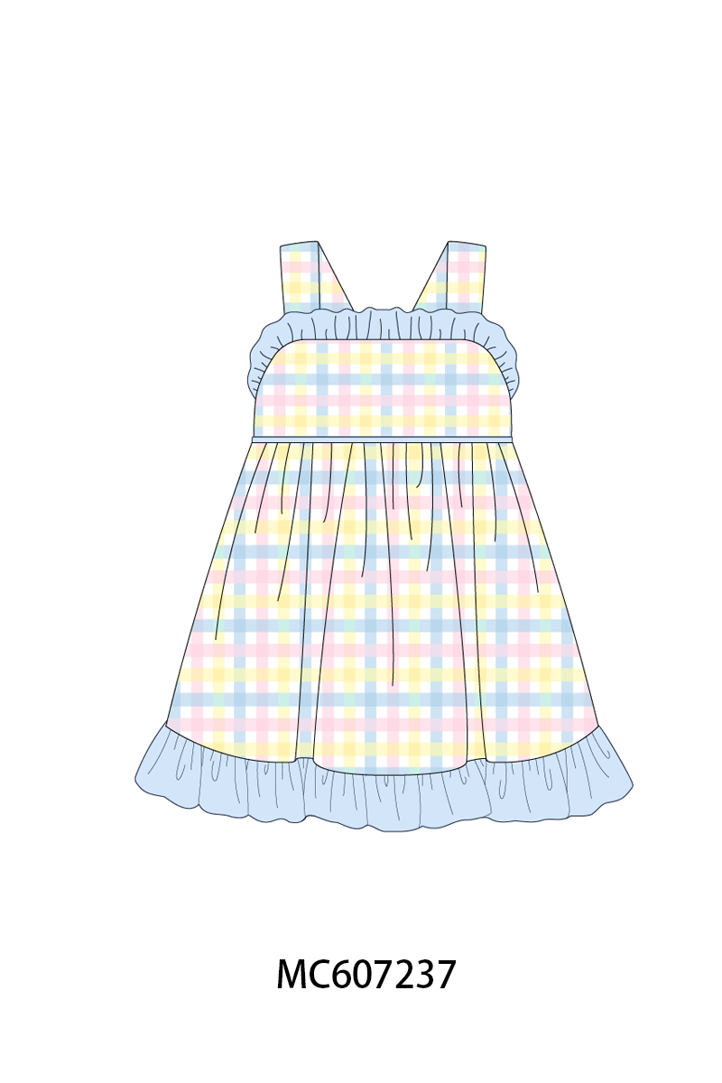 PO99 Blue gingham ruffle collection