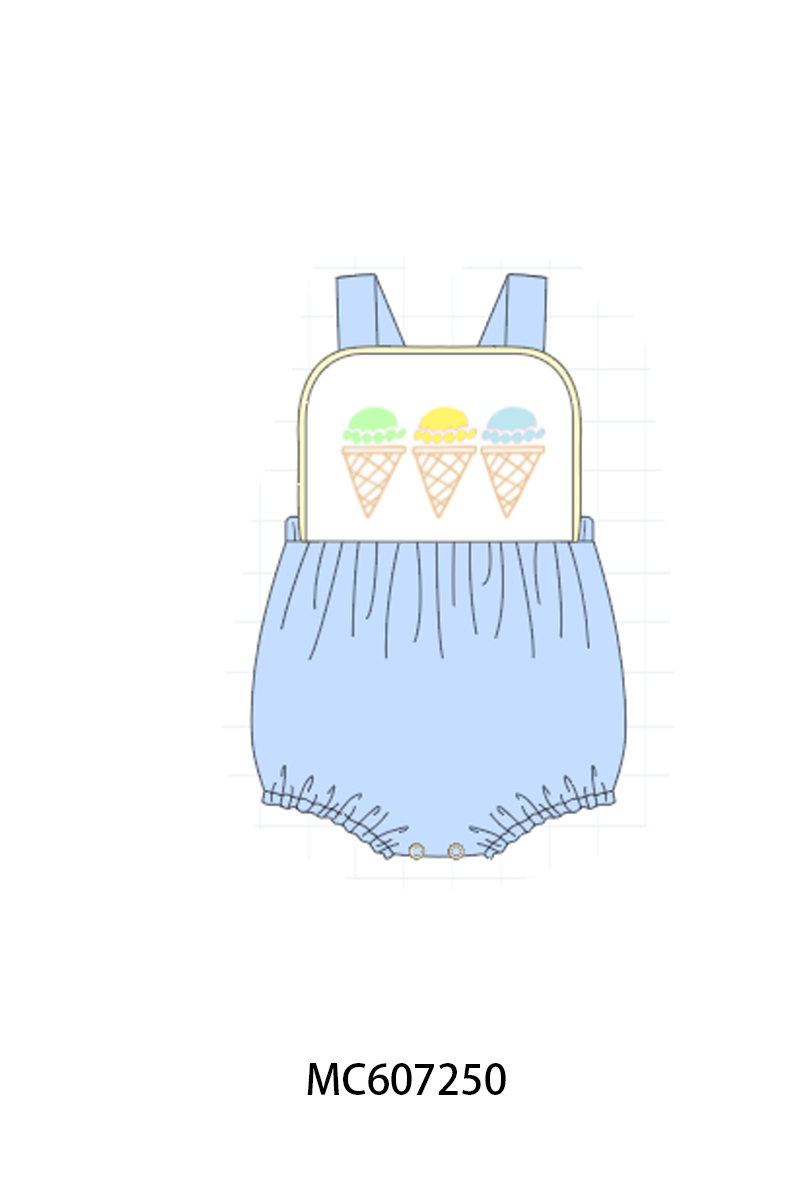 PO99 Floral ice cream embroidery ruffle collection