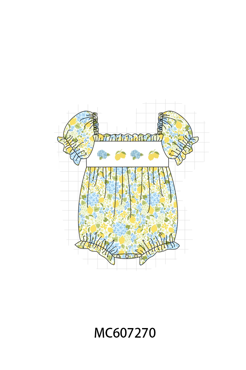 PO99 Lemon hydrangea embroidery collection