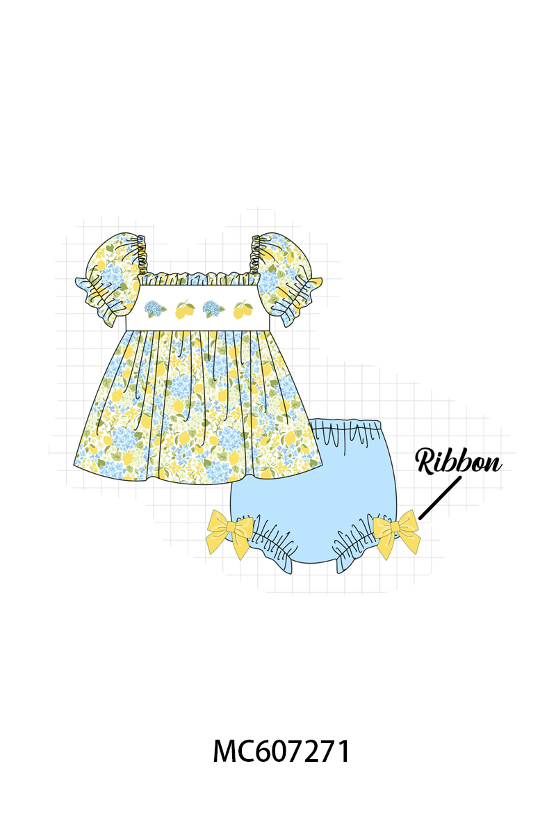 PO99 Lemon hydrangea embroidery collection