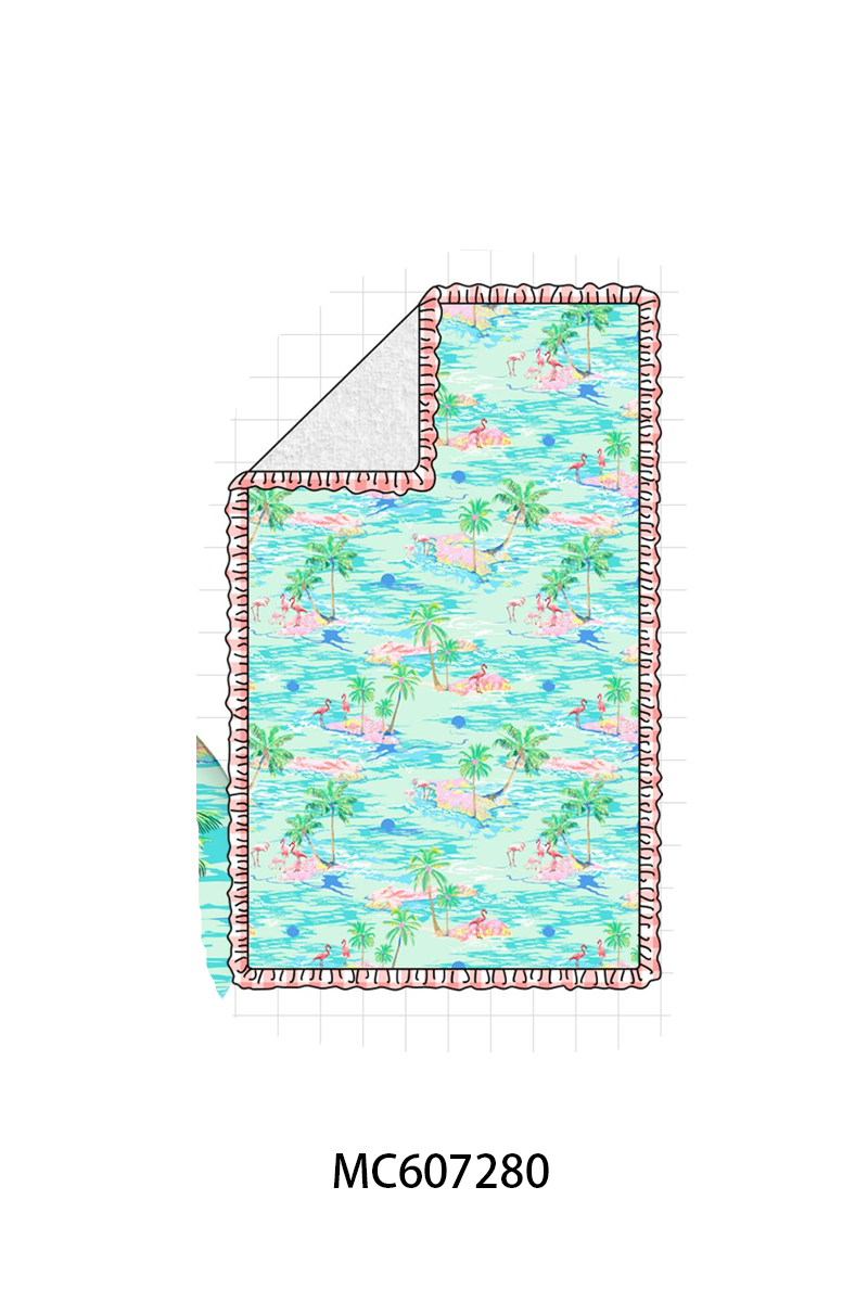 PO99 Green flamingo swimsuit collection