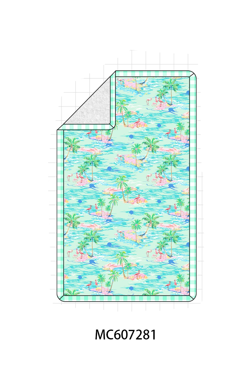 PO99 Green flamingo swimsuit collection