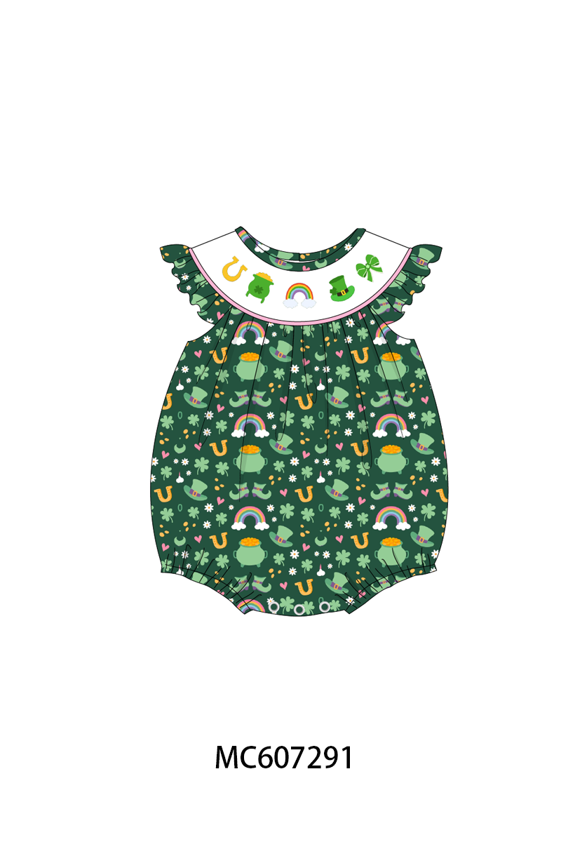 PO99 Green Happy Go Lucky embroidery collection