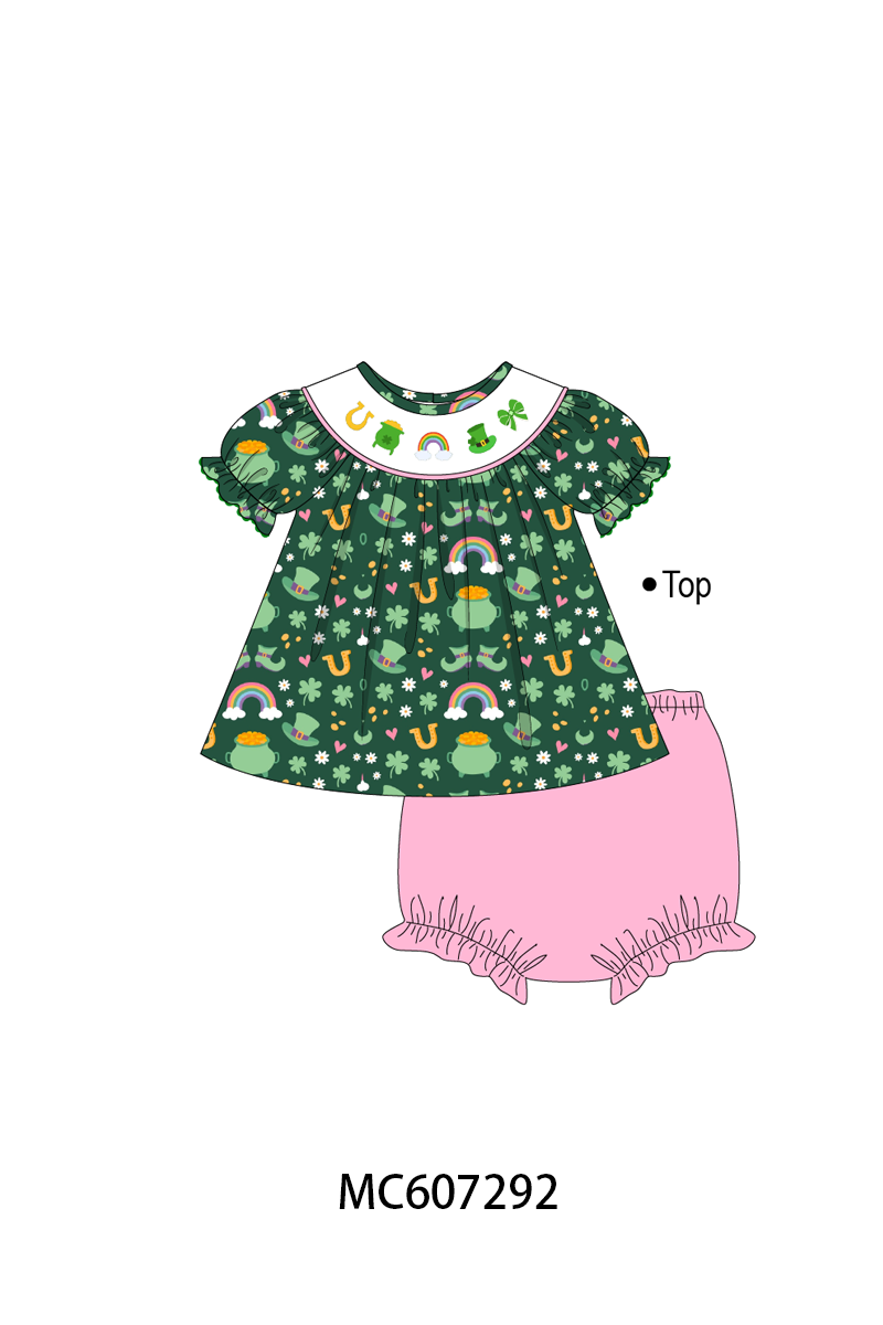 PO99 Green Happy Go Lucky embroidery collection