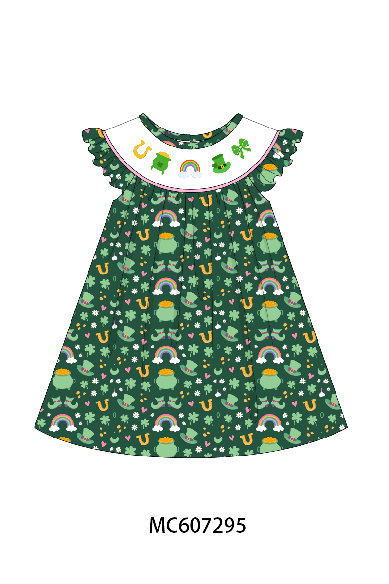PO99 Green Happy Go Lucky embroidery collection