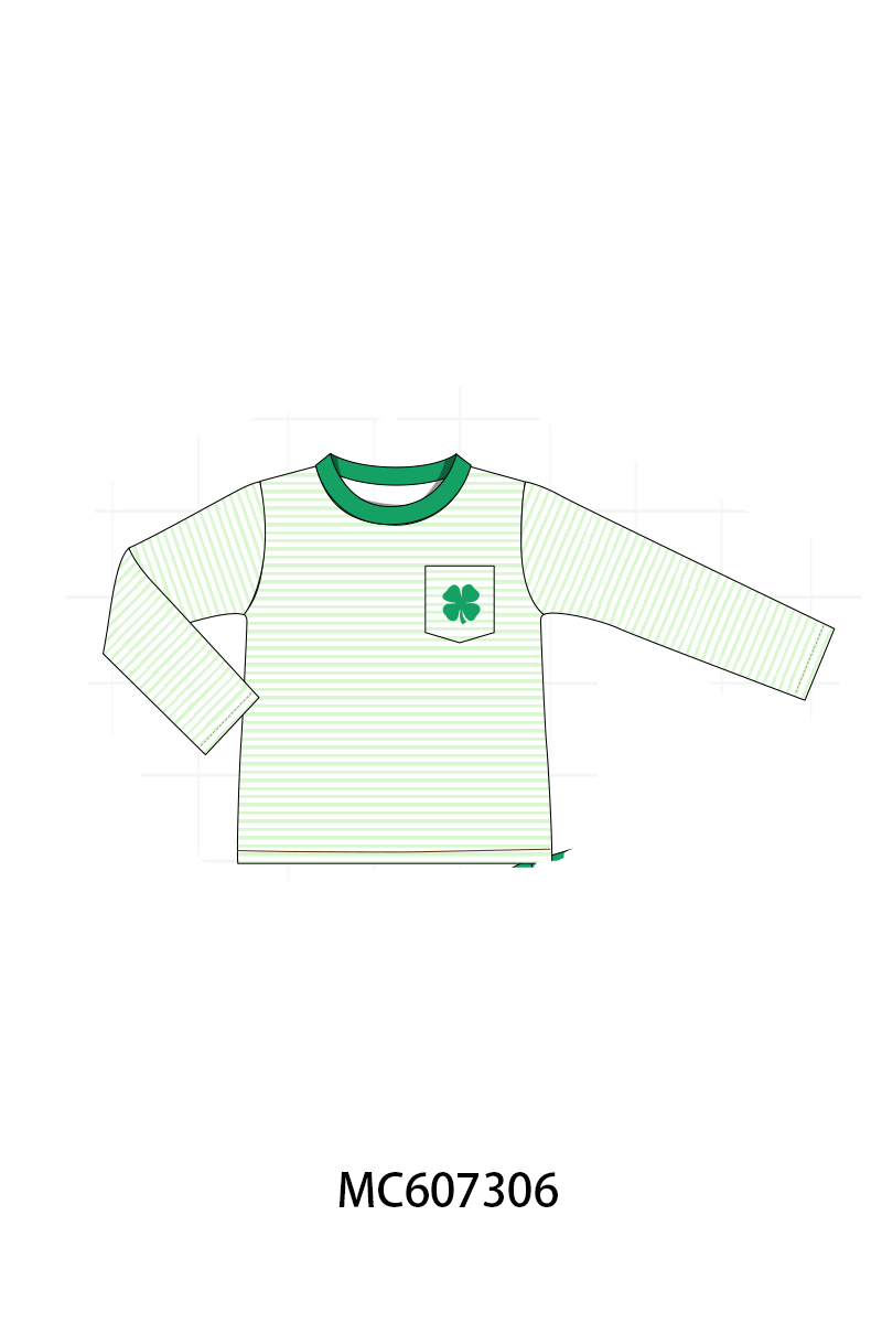 PO99 Green St. Patrick's Day clover bow collection