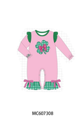 PO99 Pink clover bow applique collection